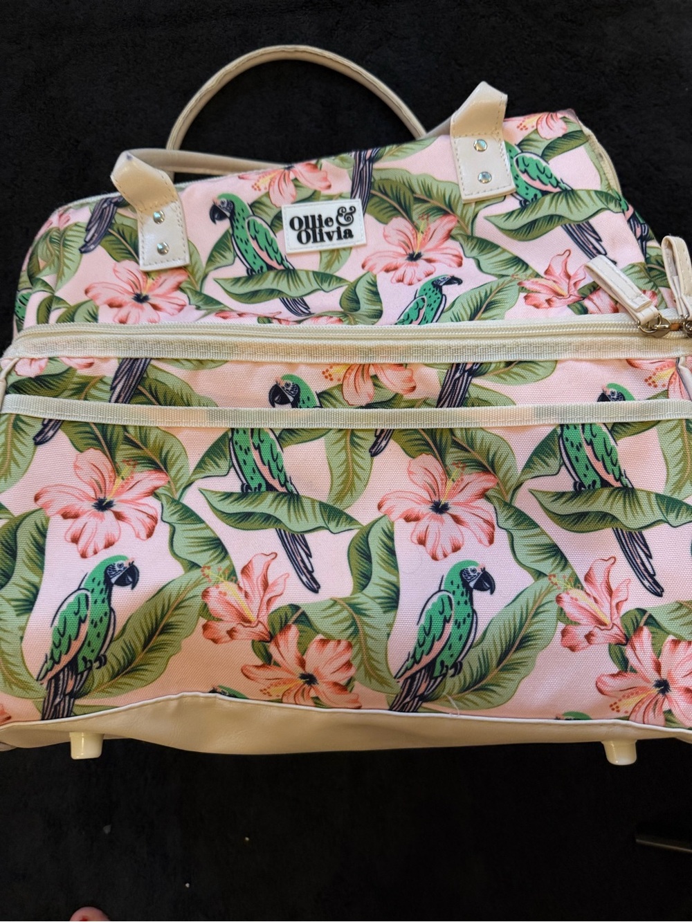 Ollie & Olivia Floral Bird Insulated Cooler Bag Tropical Tote Cooler
